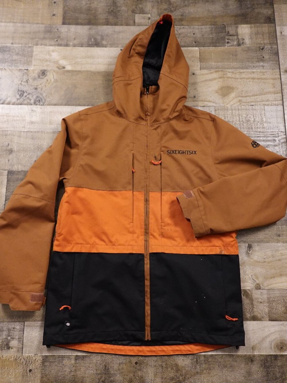 686 Smarty 3-In-1 Form Snow Jacket Shell Men’s Medium Caramel Colorblock‎ FAIR